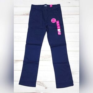 The Children's Place Girls Navy Uniform Stretch Skinny Chino Pants Size 8 - NWT